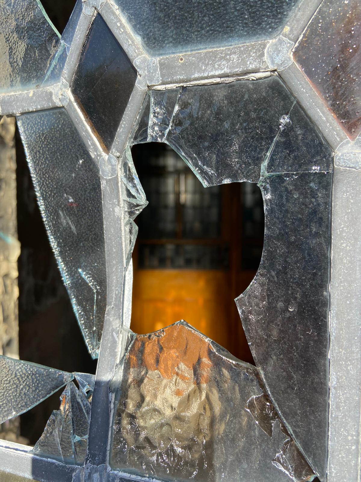 SMASHED: The window at Our Lady\'s Church