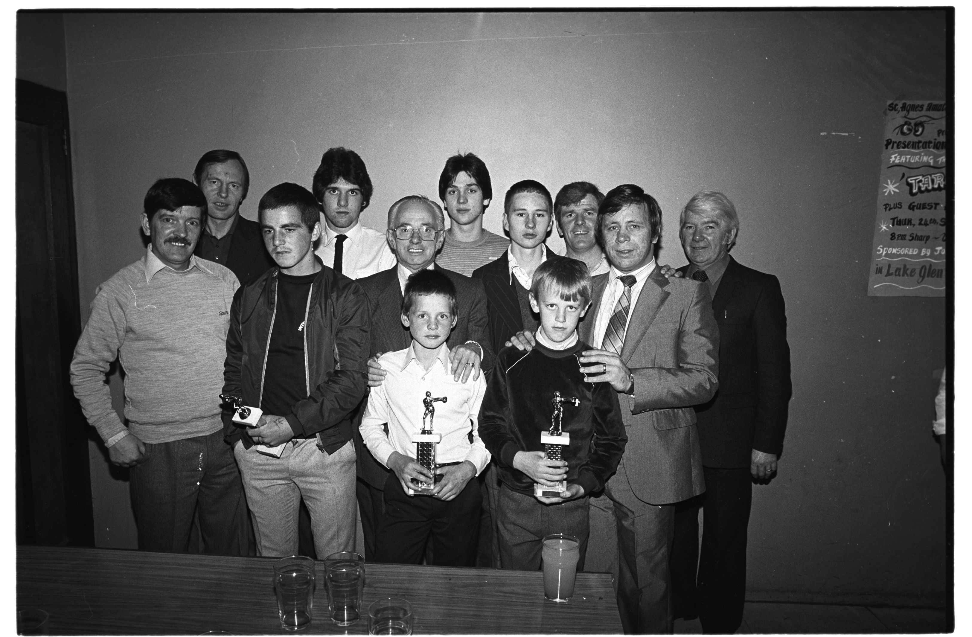 BOXING CLEVER: Club members and organisers at St Agnes\' Amateur Boxing Club presentations in Lake Glen Hotel