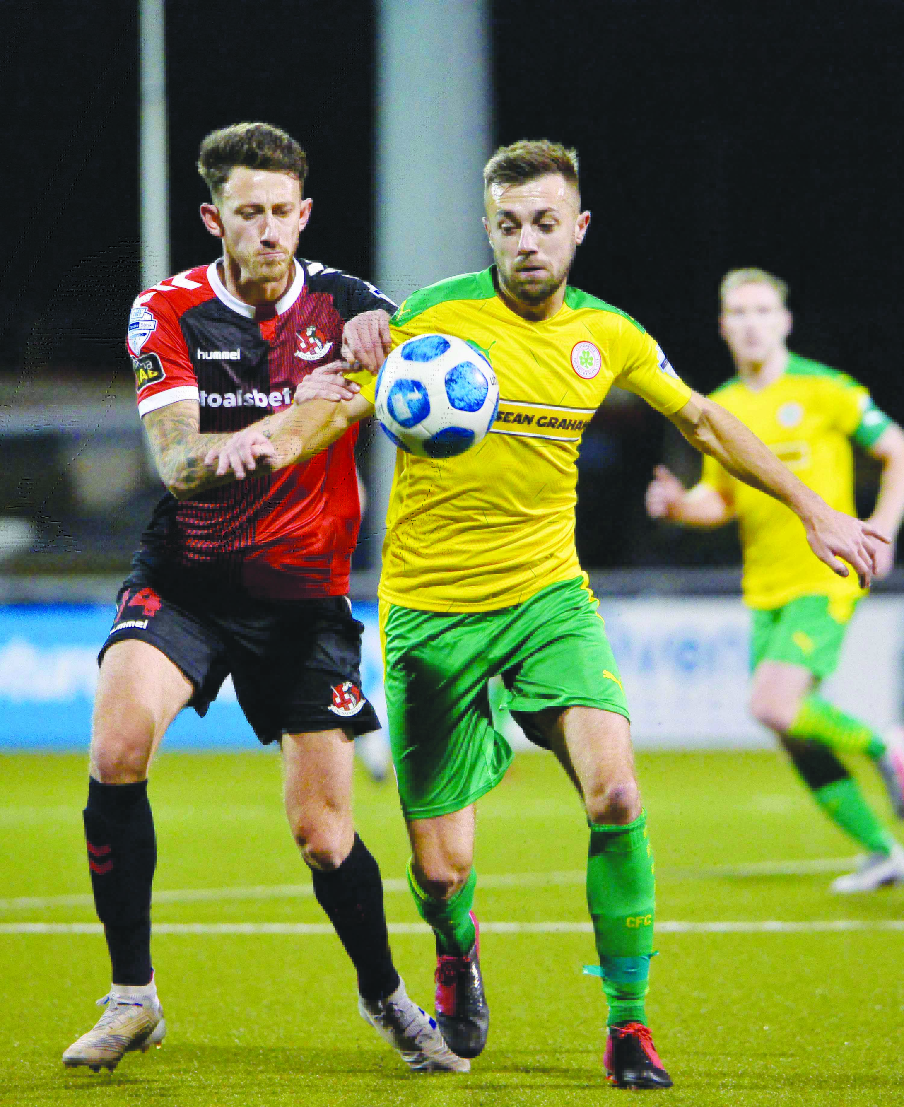 Conor McMenamin is one of three Cliftonville players who hobbled out of Friday’s North Belfast derby and manager Paddy McLaughlin fears the trio could be missing long-term 