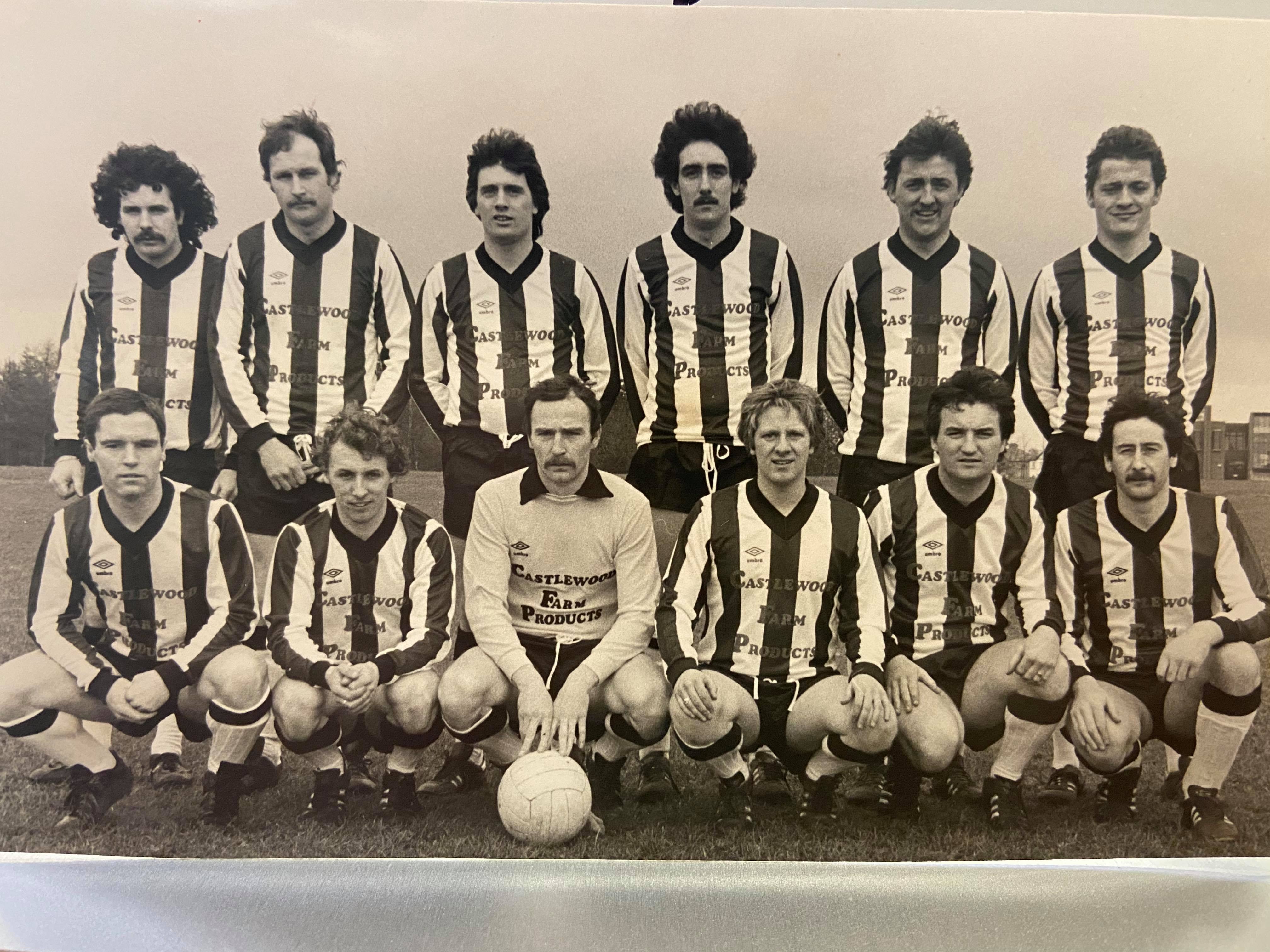 LOSS: The all-conquering Oliver Plunkett Amateur League team of the 80s. Danny Collins is third from the right, front row. 