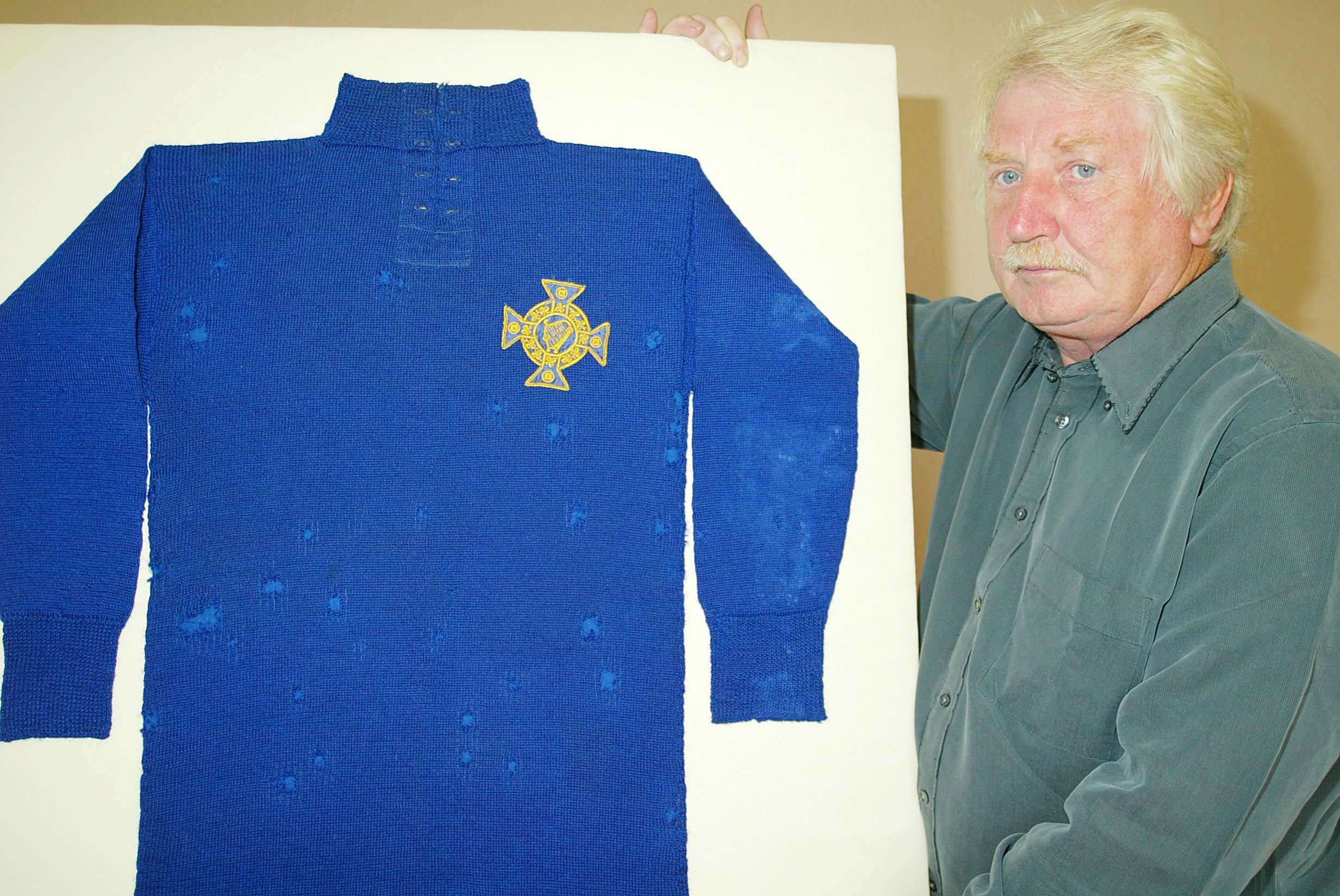 FOOTBALL FAN: Gerry was the owner of a rare all-Ireland soccer jersey from 1927