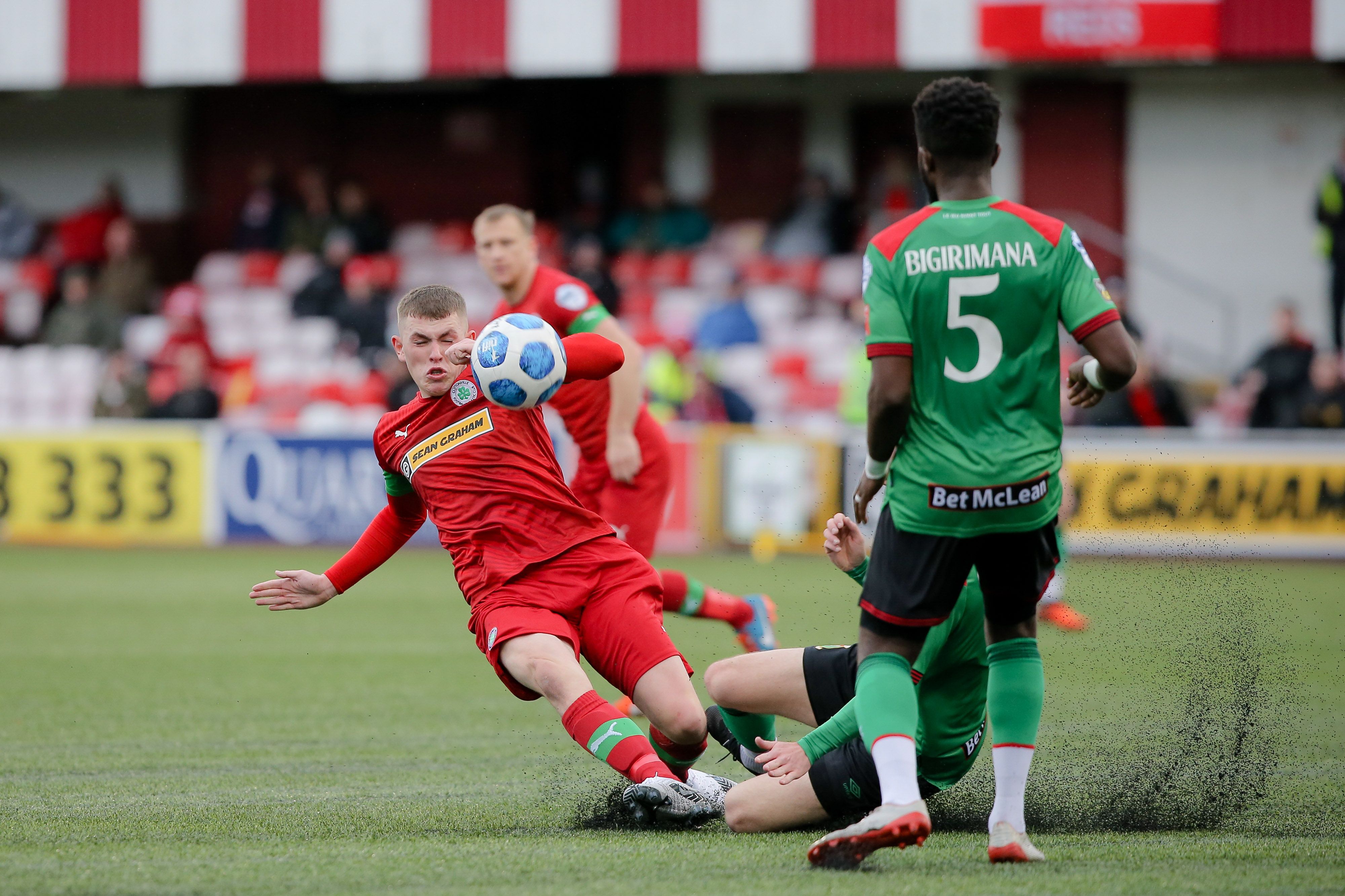Aaron Donnelly is an injury doubt for Cliftonville ahead of this evening\'s game against Ballymena United