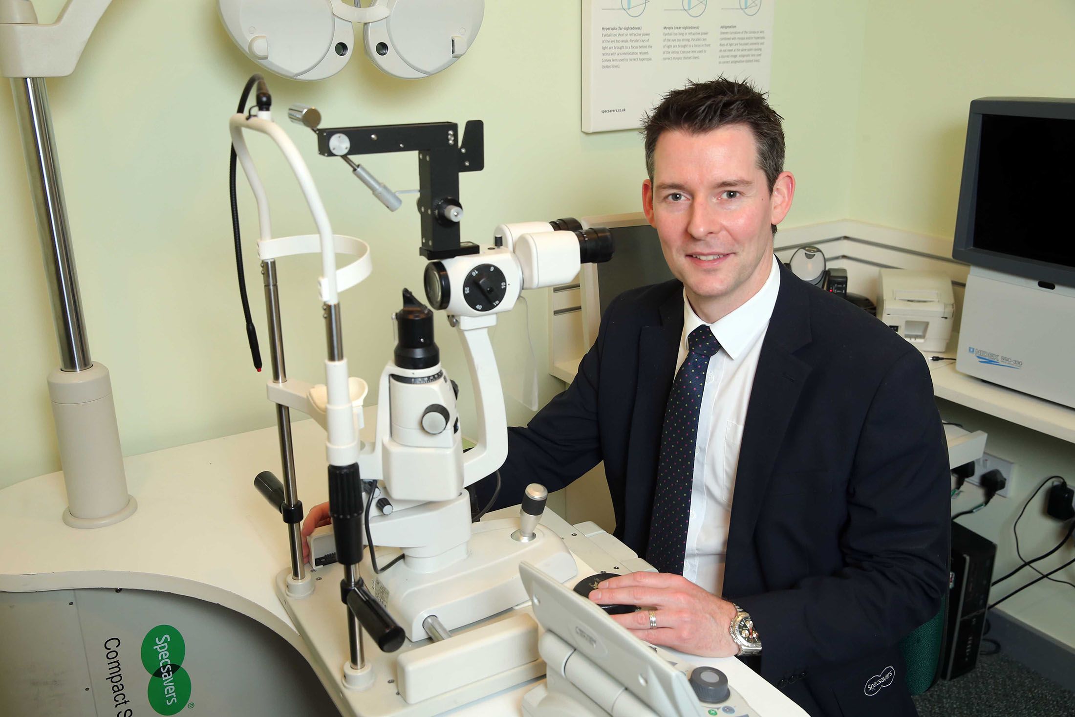 OPEN FOR BUSINESS: Matthew McKenny, optometry director at Specsavers in the Park Centre