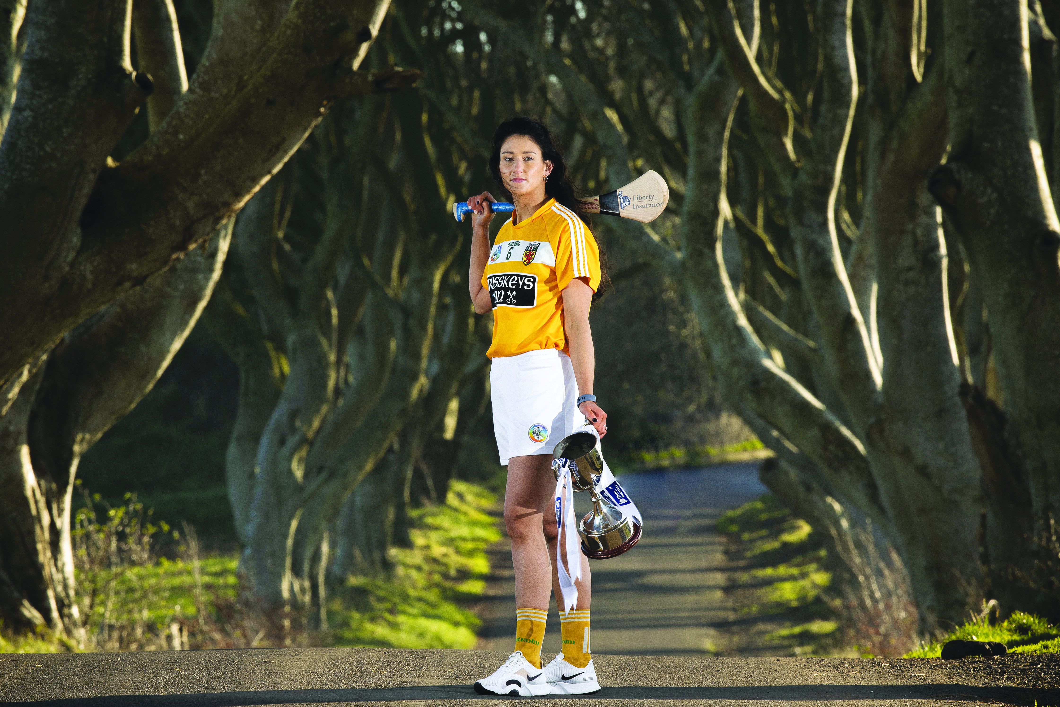 Antrim captain Maeve Connolly will be hoping to get her hands on the Jack McGrath Cup again on Saturday when the Saffrons meet Down in the All-Ireland Intermediate Camogie final at Kingspan Breffni Park 