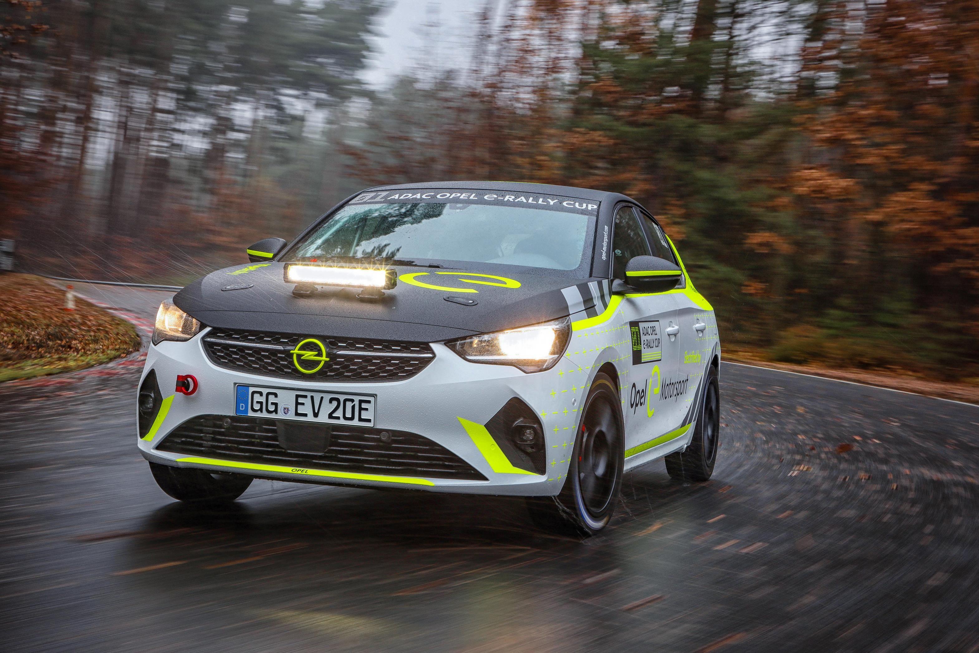 ELECTRIC: The Vauxhall Opel Corsa-e has been sweeping all before it on the e-rally circuit