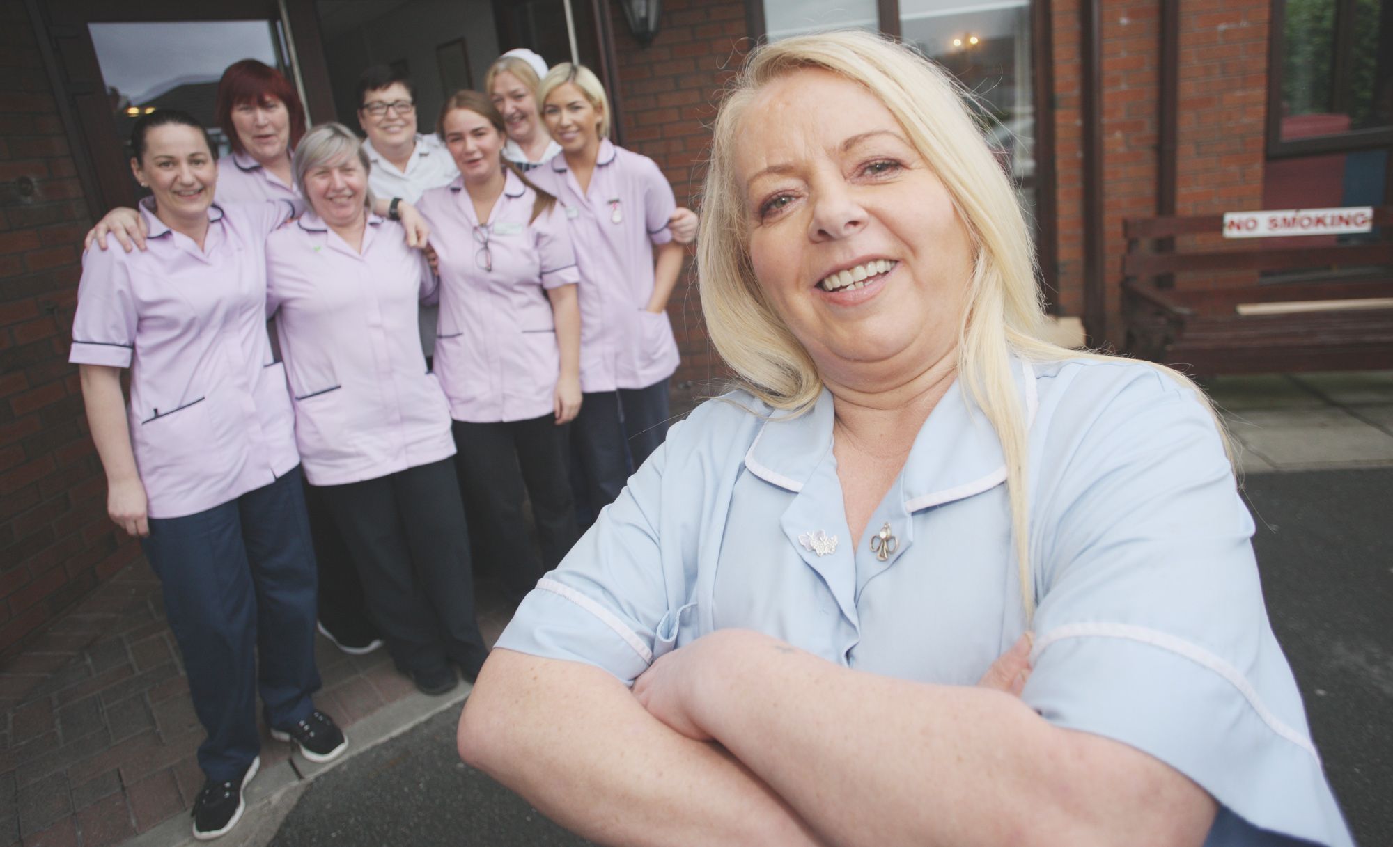 EXCITED: Patricia Brown and Brooklands staff
