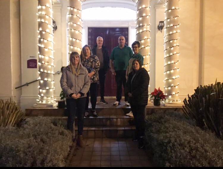 Jackie McMullan (Clonard Neighbourhood Development Partnership), Chas (owner of Scrumchies), Cheryl Forsythe (Manager of Clonard House), Lindsay (Manager of Scrumchies), Sinn Féin councillor Claire Canavan and Leanne Smith (Clonard Residents Association)