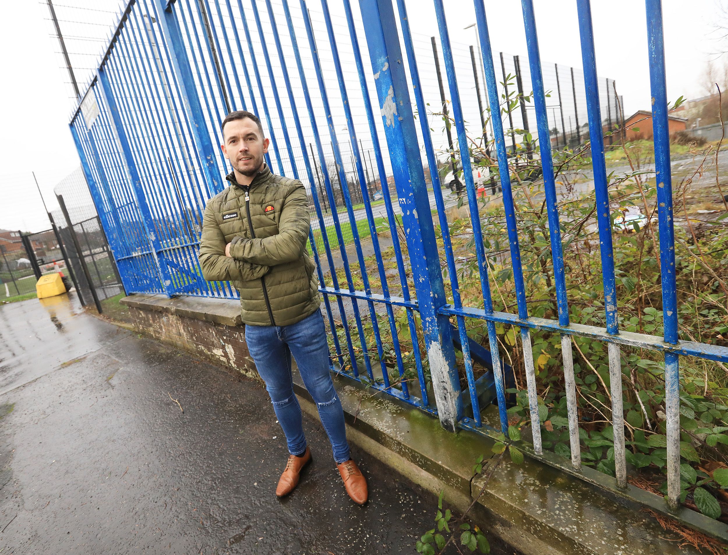 PLAY AWAY: Councillor Michael Donnelly at the site of the new park