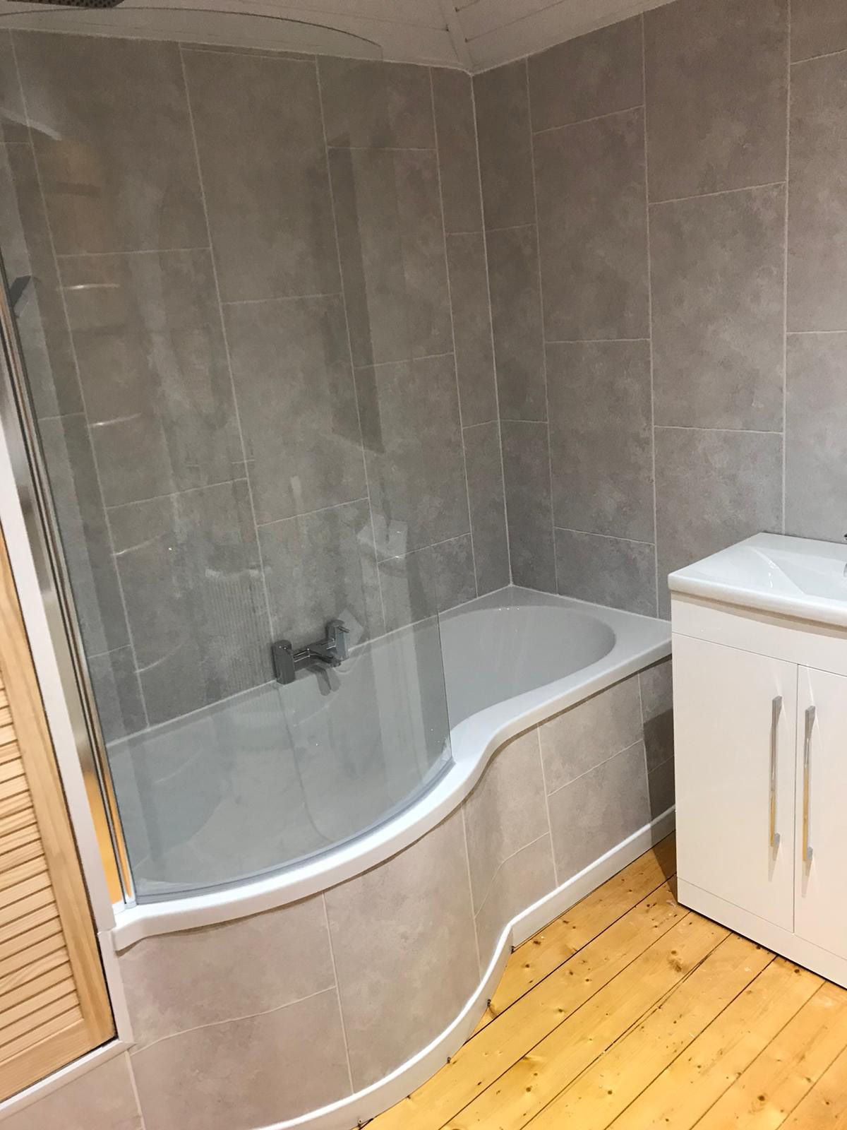 MAKEOVER: Contemporary look in remodelled bathroom by McCabe Bathrooms.