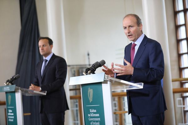 NOT THIS TIME, CHUM: Rotating Taoisigh Leo Varadkar and Micheál Martin