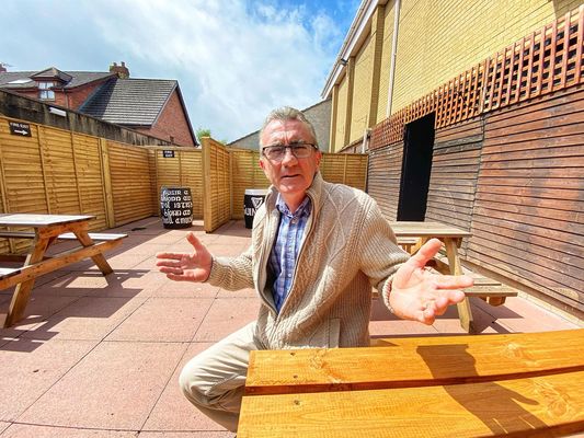 ‘KICK IN THE TEETH’: Stephen McVicker is at a loss why anyone would vandalise the beer garden