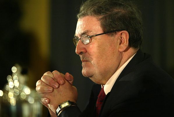 PEACEMAKER: John Hume pictured in West Belfast in 2004