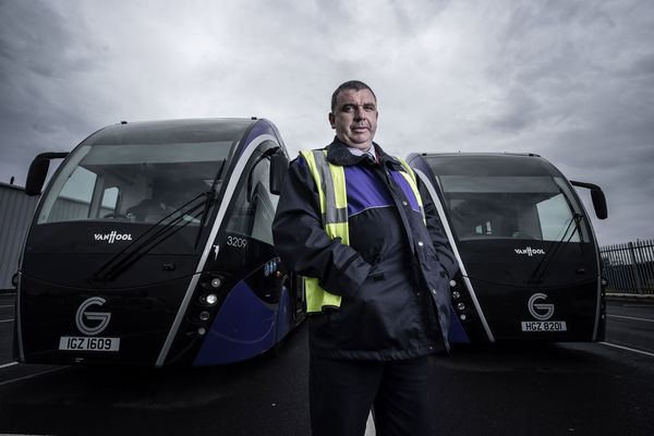 RISING TO THE CHALLENGE: Translink Glider driver Dessie McLarnon