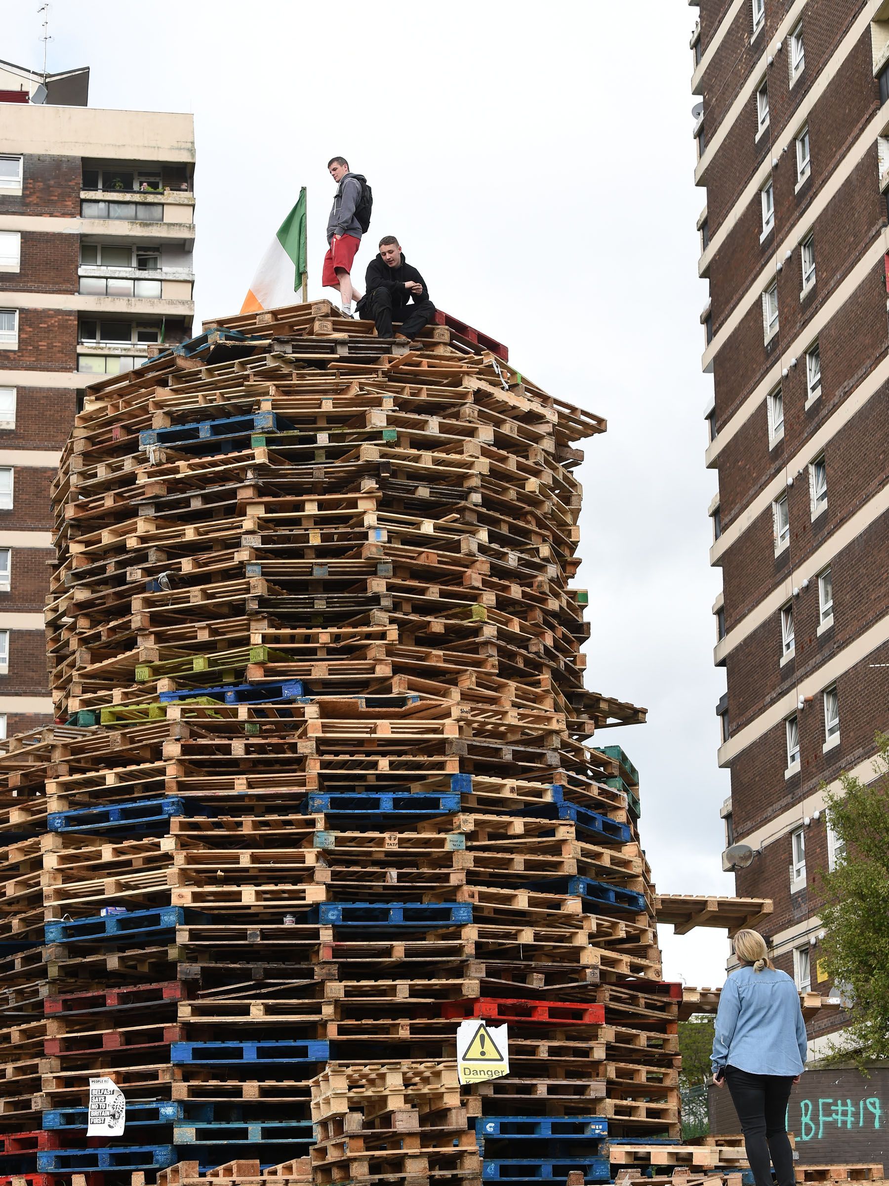 RESIDENTS TERRORISED: The 2019 bonfire built by anti-social elements in the New Lodge in August 2019