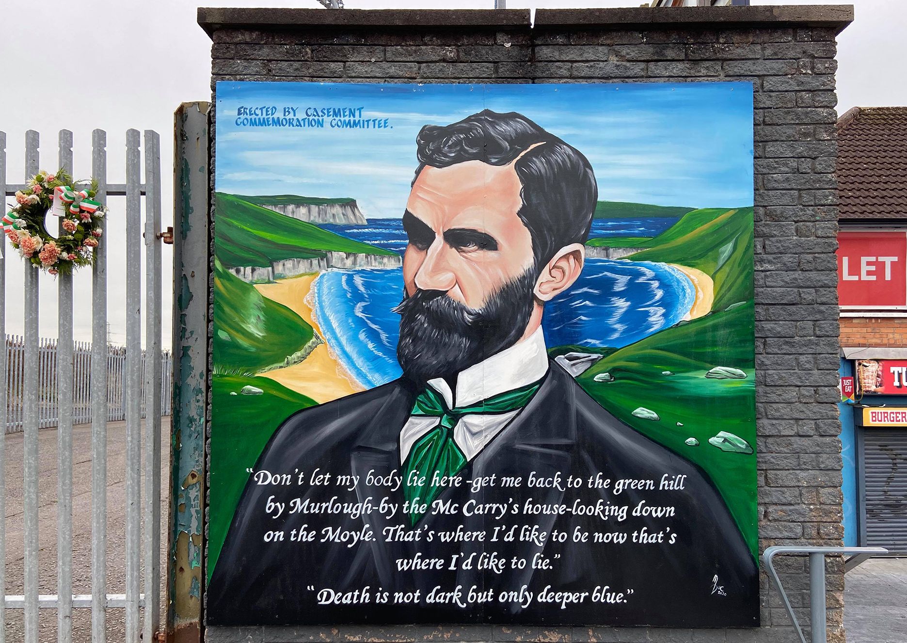 WRITING ON THE WALL: New portrait of Roger Casement at Casement Park 