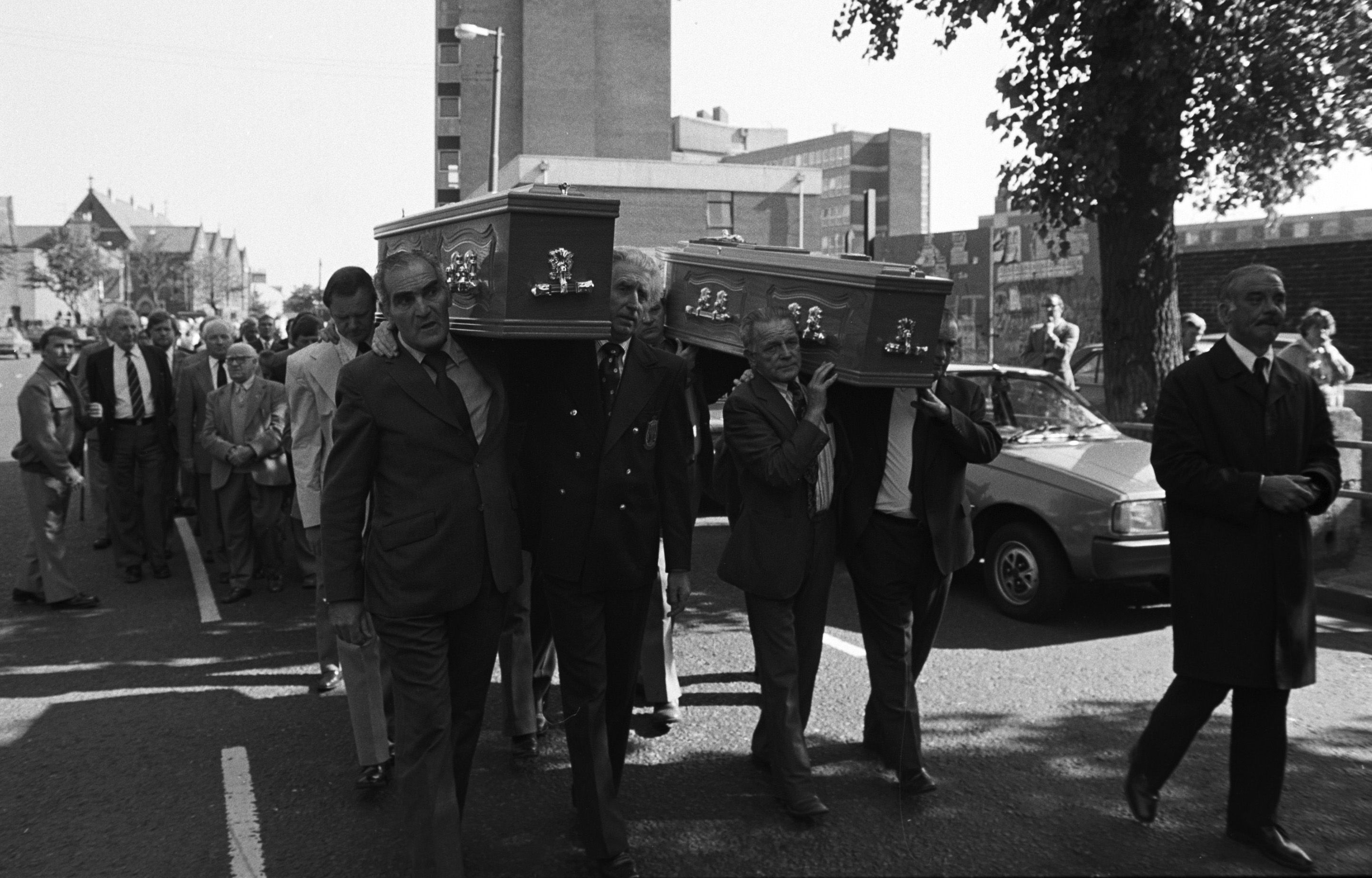 FINAL JOURNEY: The double funeral of Jackie and Jean Vernon on the Falls Road