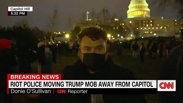 EYEWITNESS: CNN Reporter and Kerry native Donie O’Sullivan reporting from the Capitol on Wednesday. 