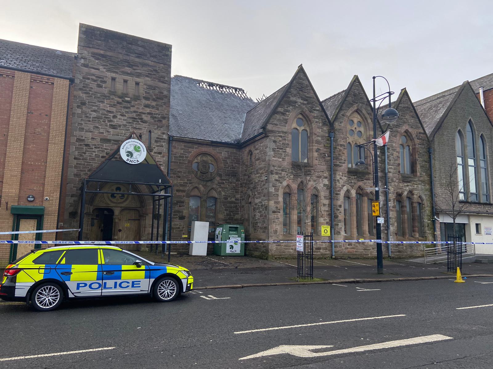 FIRE: The Belfast Multi-Cultural Association (BMCA) building in Donegall Pass on Friday morning after last night\'s blaze