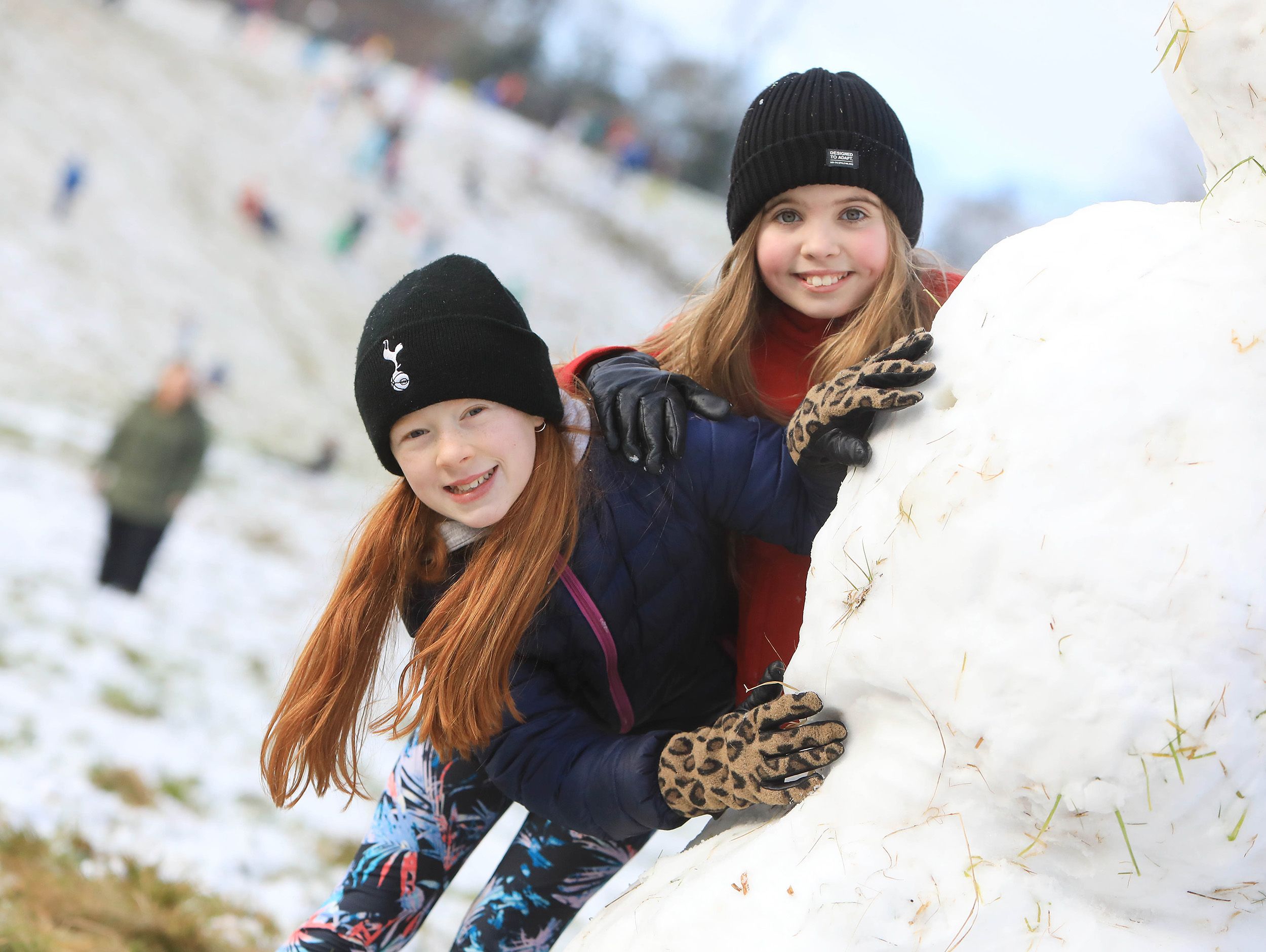 WINTER WONDERLAND: Snowman builders at Barnett Demesne