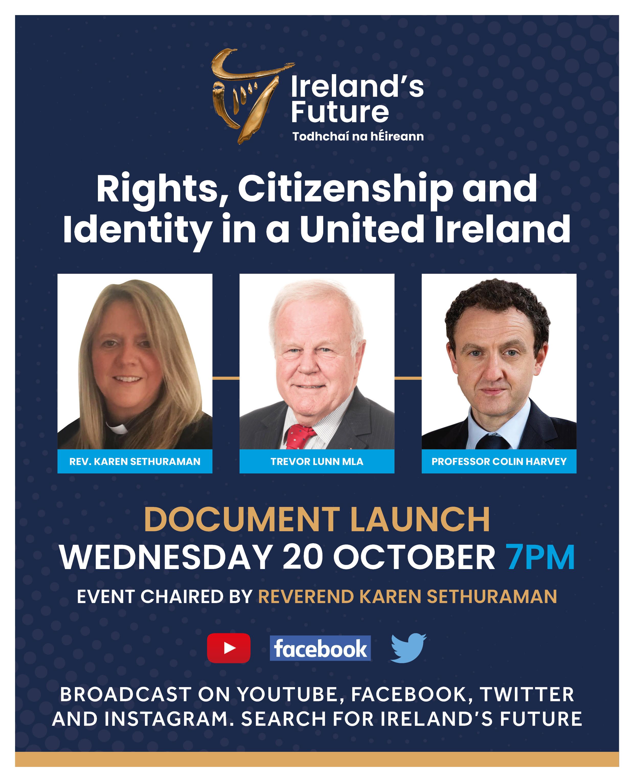 DISCUSSION: Ireland\'s Future\'s latest discussion document will be launched with a panel discussion this evening 