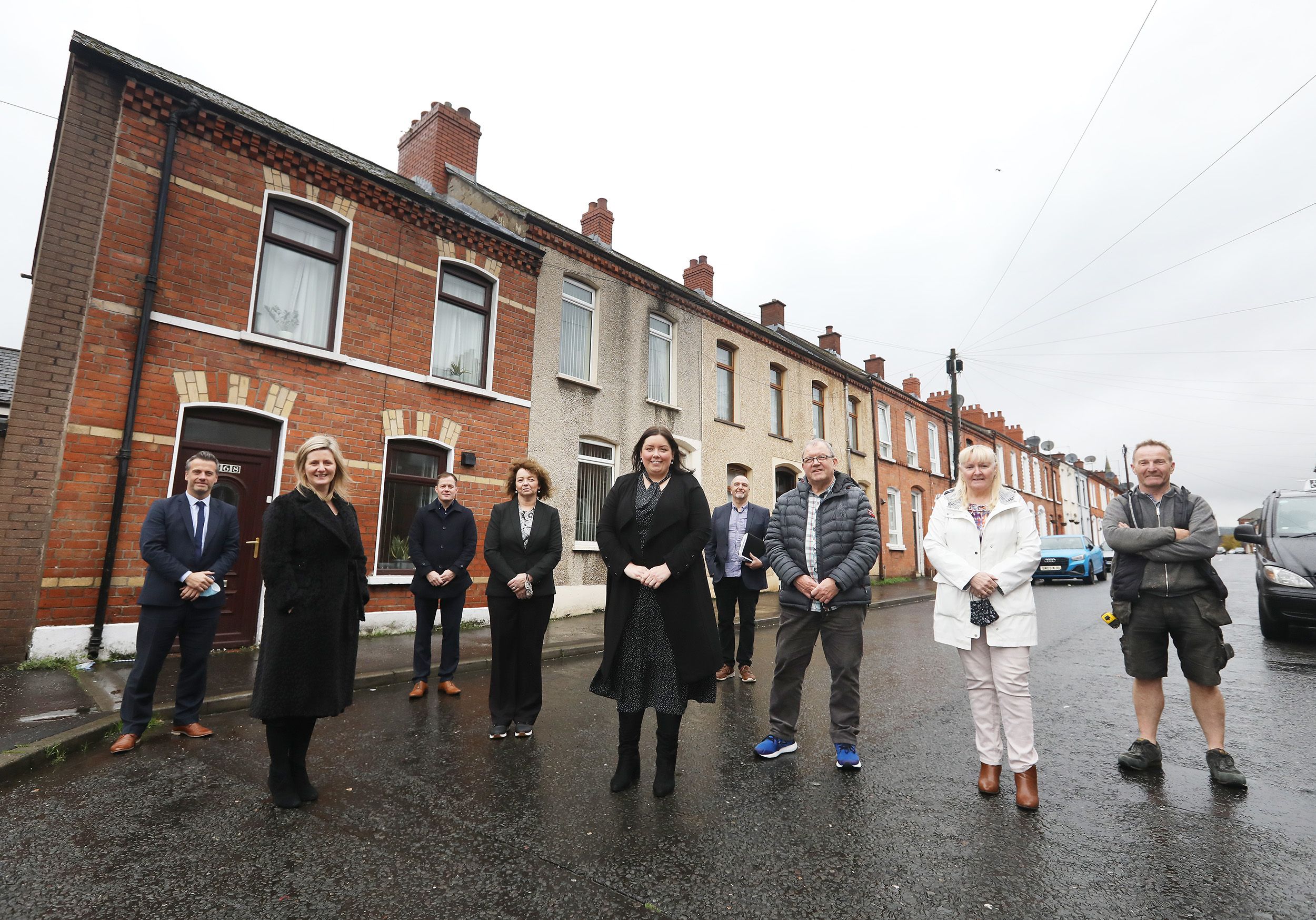 WELCOME NEWS: Communities Minister Deirdre Hargey on a visit to the New Lodge this week