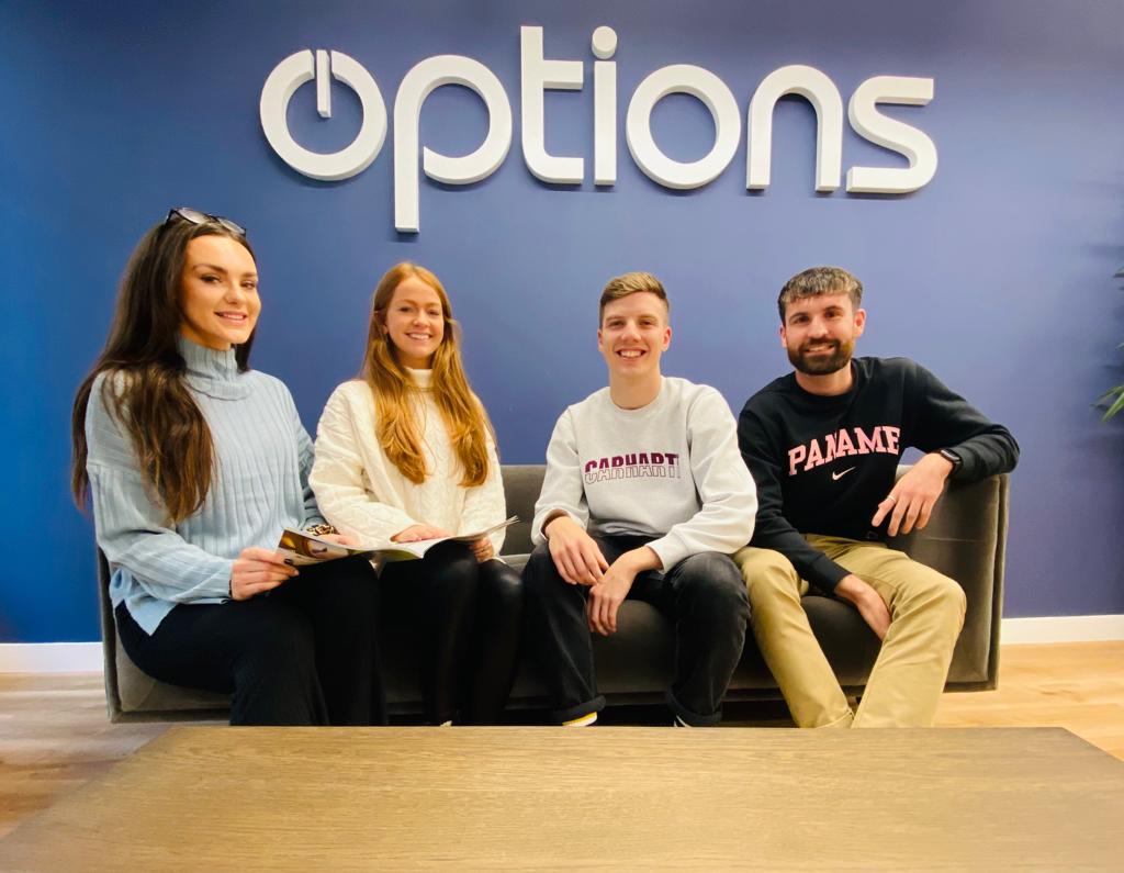 JOBS: Page McLaughlin, Cliona O’Doherty, Mark McGrattan and Aodhán McGrath from Options Technology