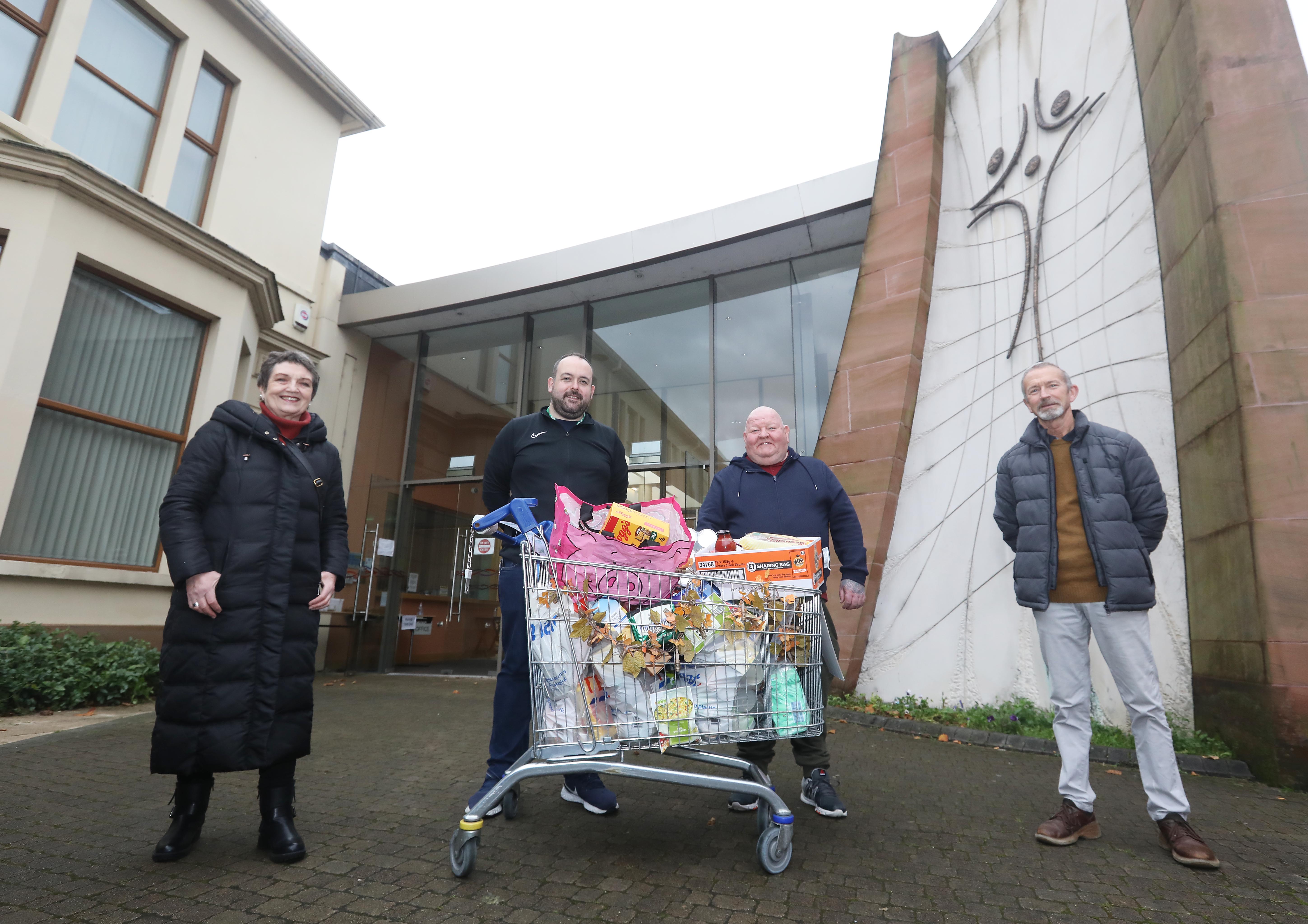 FOOD DRIVE: Nuala Prince, Paul McCusker, Chris Hedley and Pastor Albert McDonald