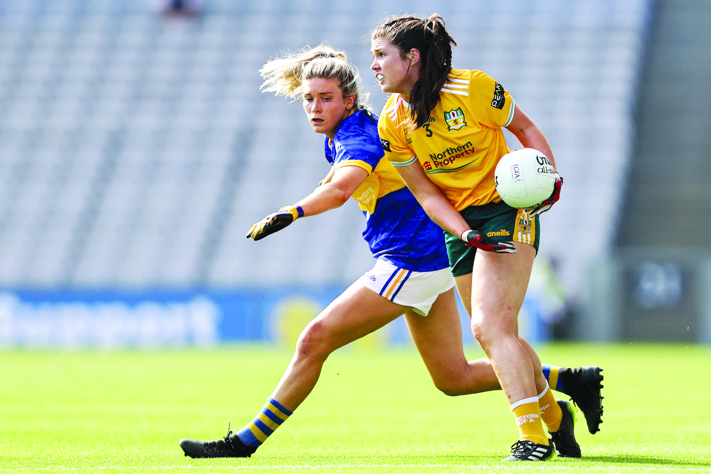 Antrim captain Aislinn McFarland will come up against several of her county colleagues when her Bredagh side clash with Moneyglass in Sunday’s Ulster Club semi-final 