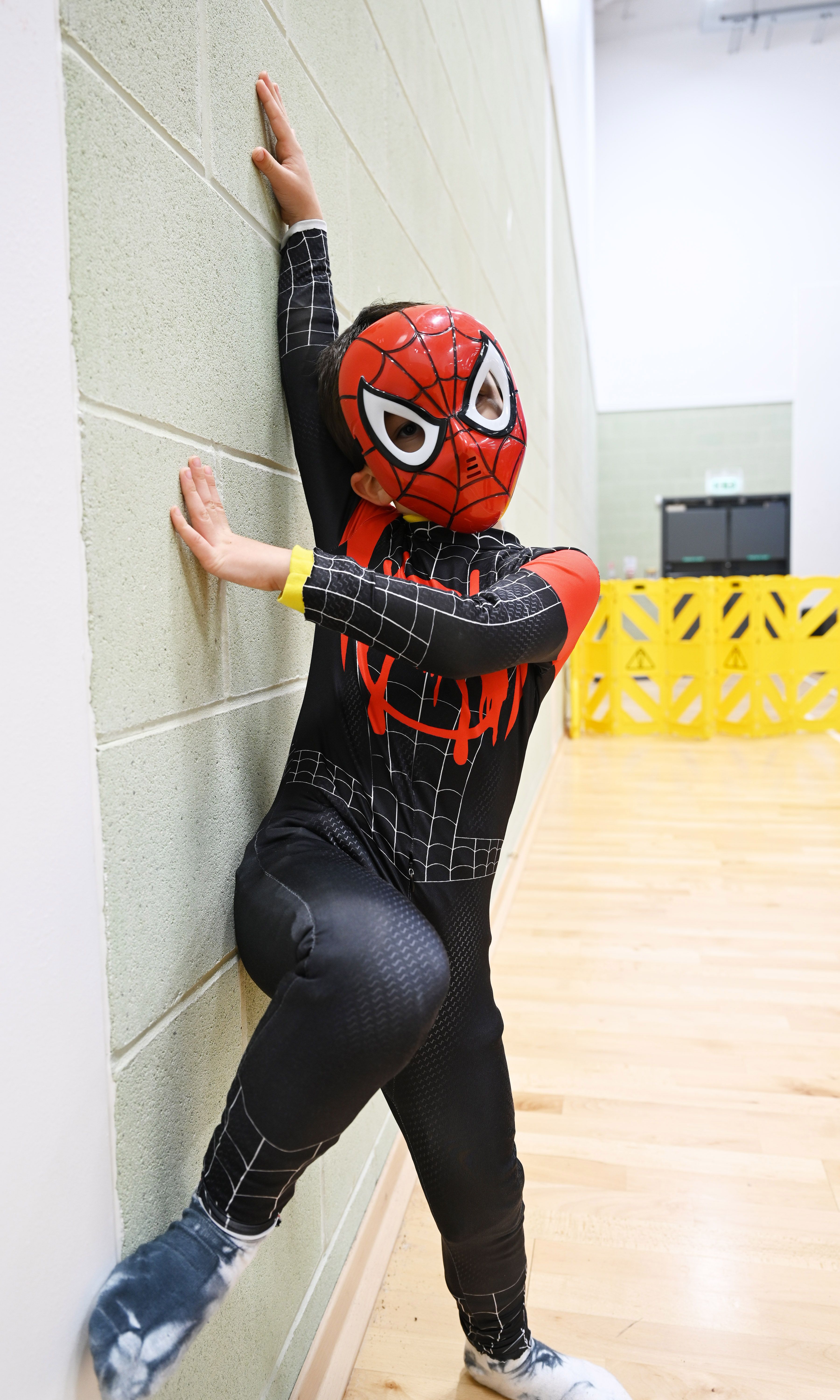 GREAT DAY: Spiderman enjoys the Colin Autism Support & Advice Halloween party on Saturday