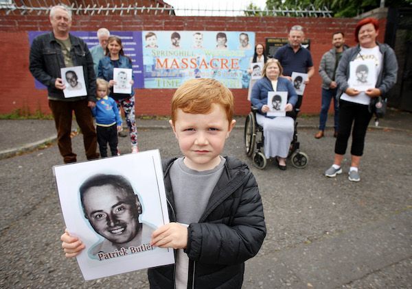 NOT FORGOTTEN: Patrick Llewellyn holds a photo of his grandfather Patrick Butler