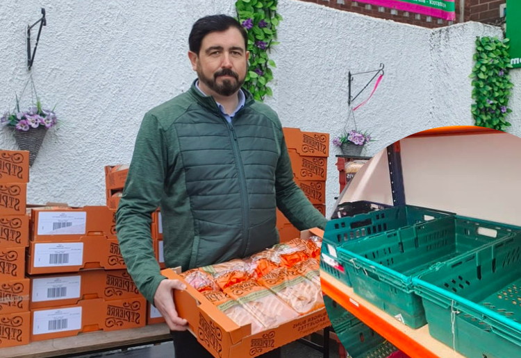 EMPTY SHELVES: Paul Doherty from Foodstock is having to approach food manufacturers for donations as demand out slips supply