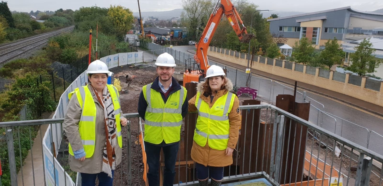 VISIT: Communities Minister Deirdre Hargey and Cllr Geraldine McAteer see the works at first hand
