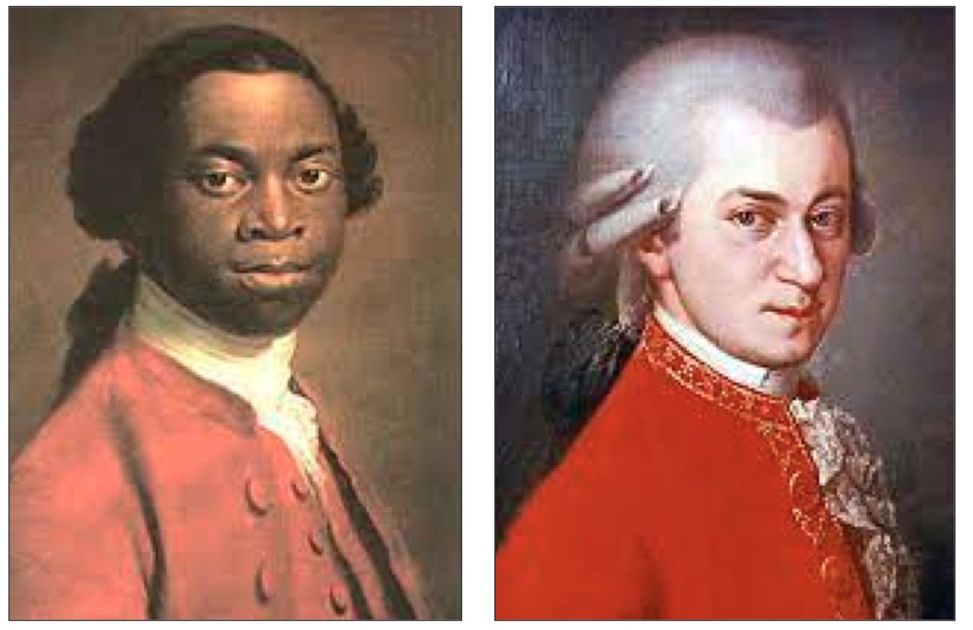 NOTES: A fashionable hairstyle was about all that Olaudah Equiano and Wolfgang Mozart shared