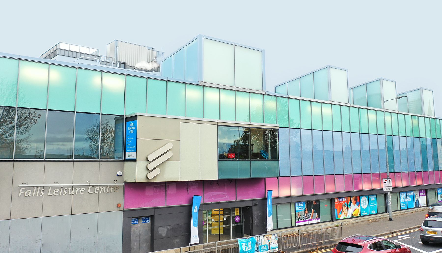 ICONIC BUILDING: Falls Leisure Centre on the Falls Road