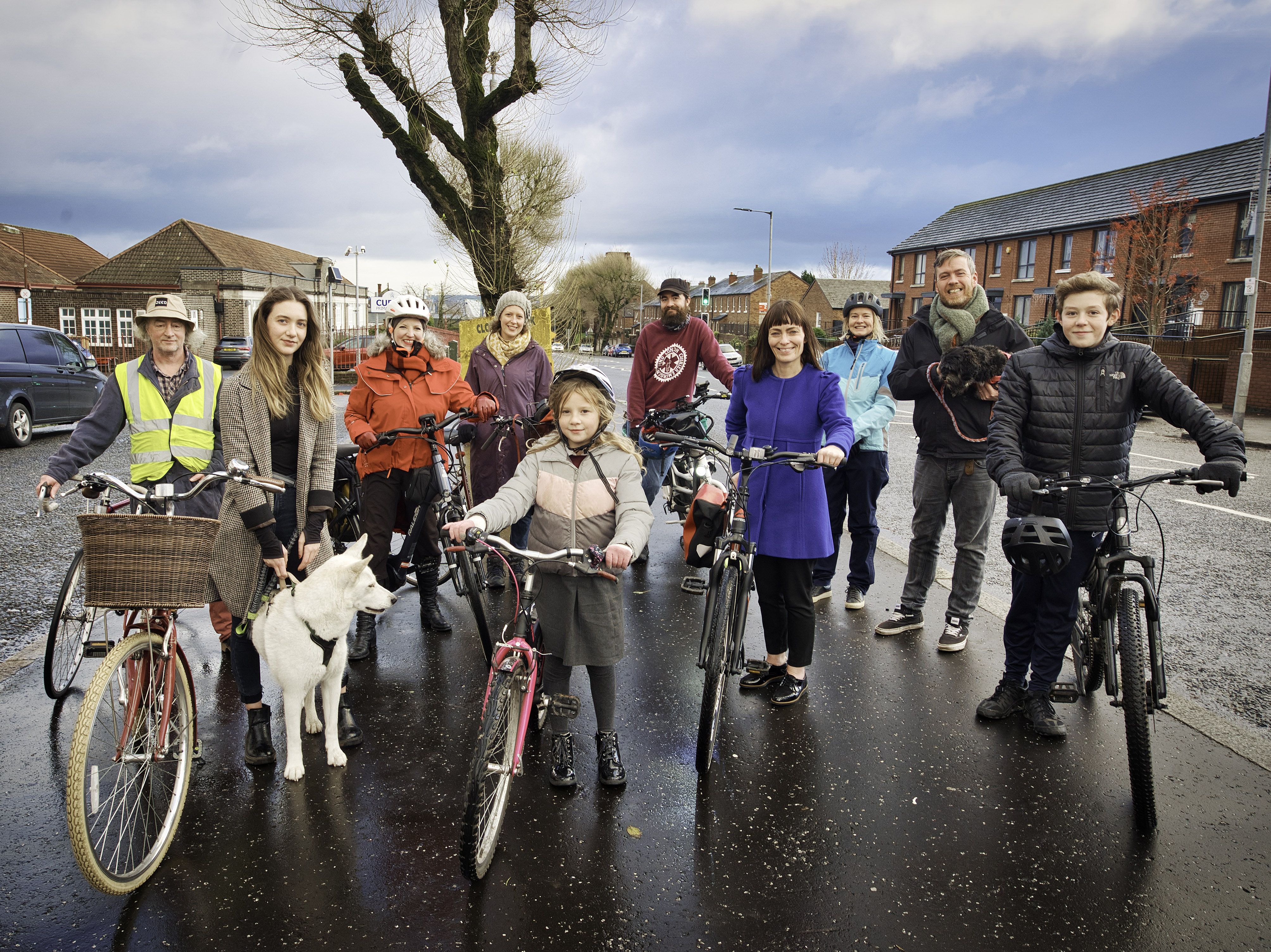 BETTER CYCLING ROUTES: Infrastructure Minister Nichola Mallon met with local residents’ group, the North Belfast Cycle Campaign on the Limestone Road