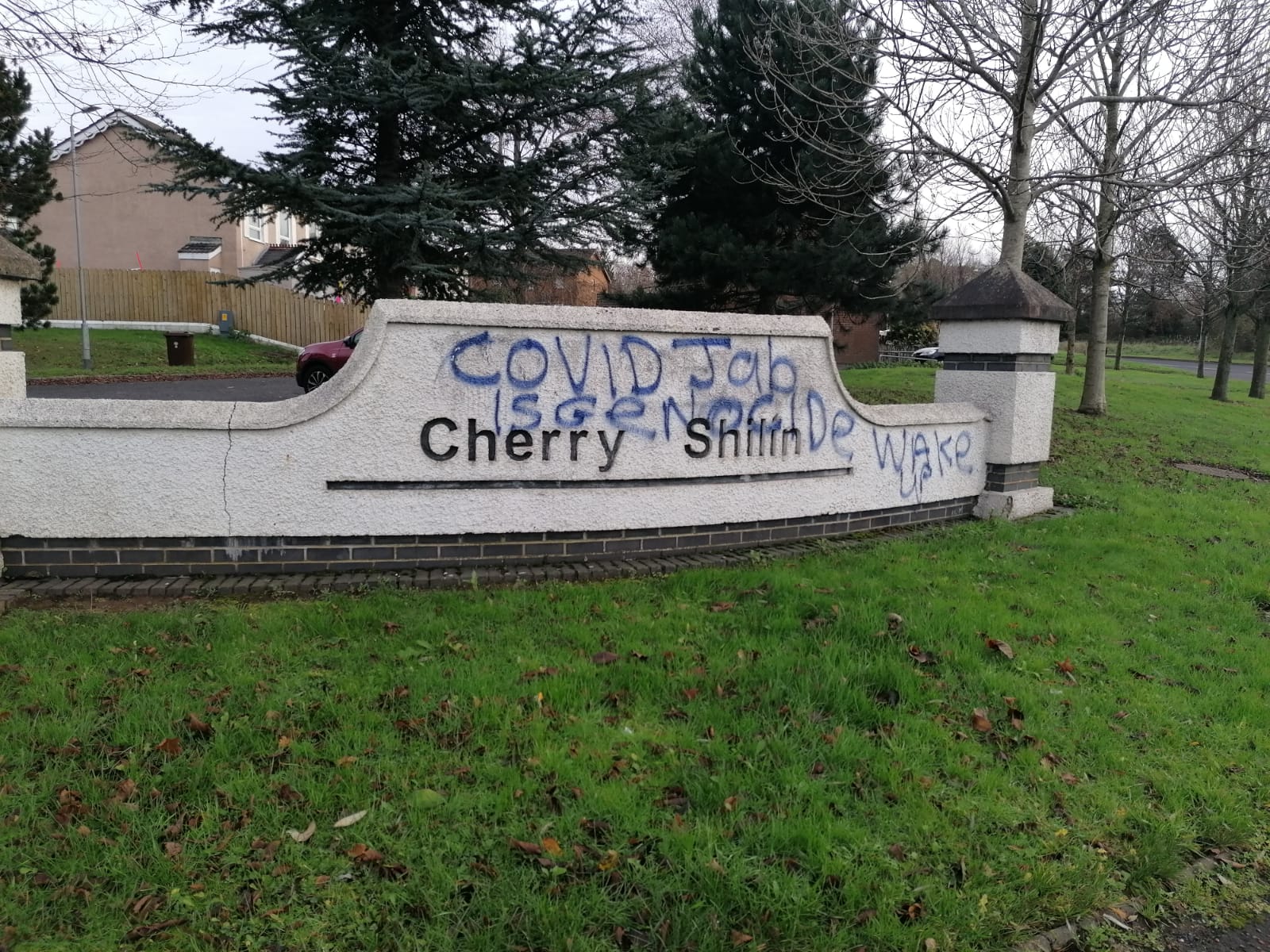 CRIMINAL DAMAGE: The graffiti has appeared across West Belfast in recent days