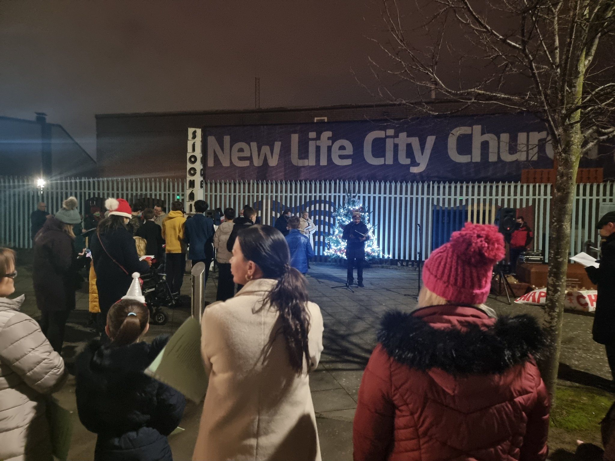 TOGETHER: People from both sides of the community assembled for the carol service on Northumberland Street