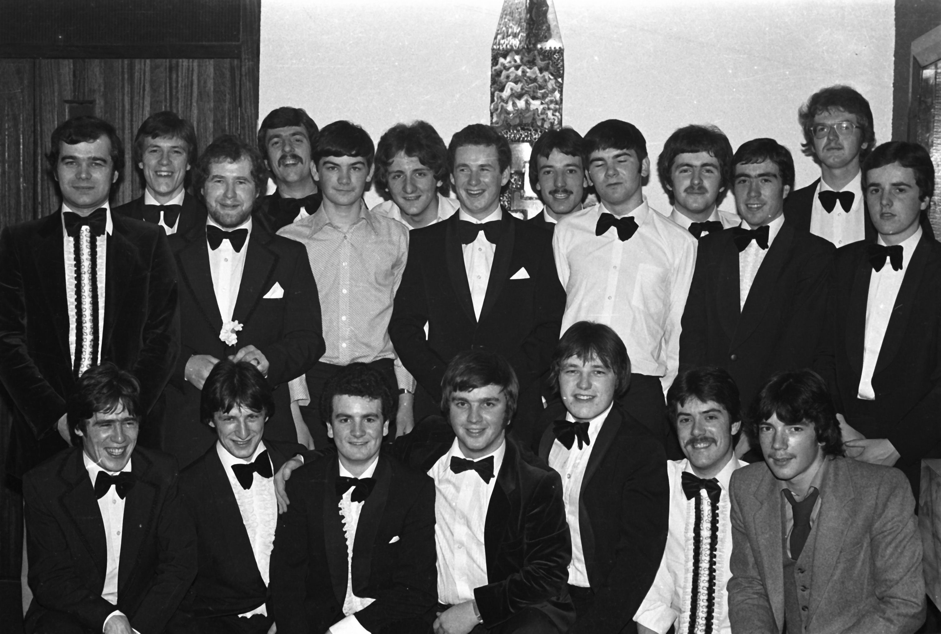 TOP TEAM: St John\'s GAC team members at a club\'s 50th anniversary dinner back in December 1979