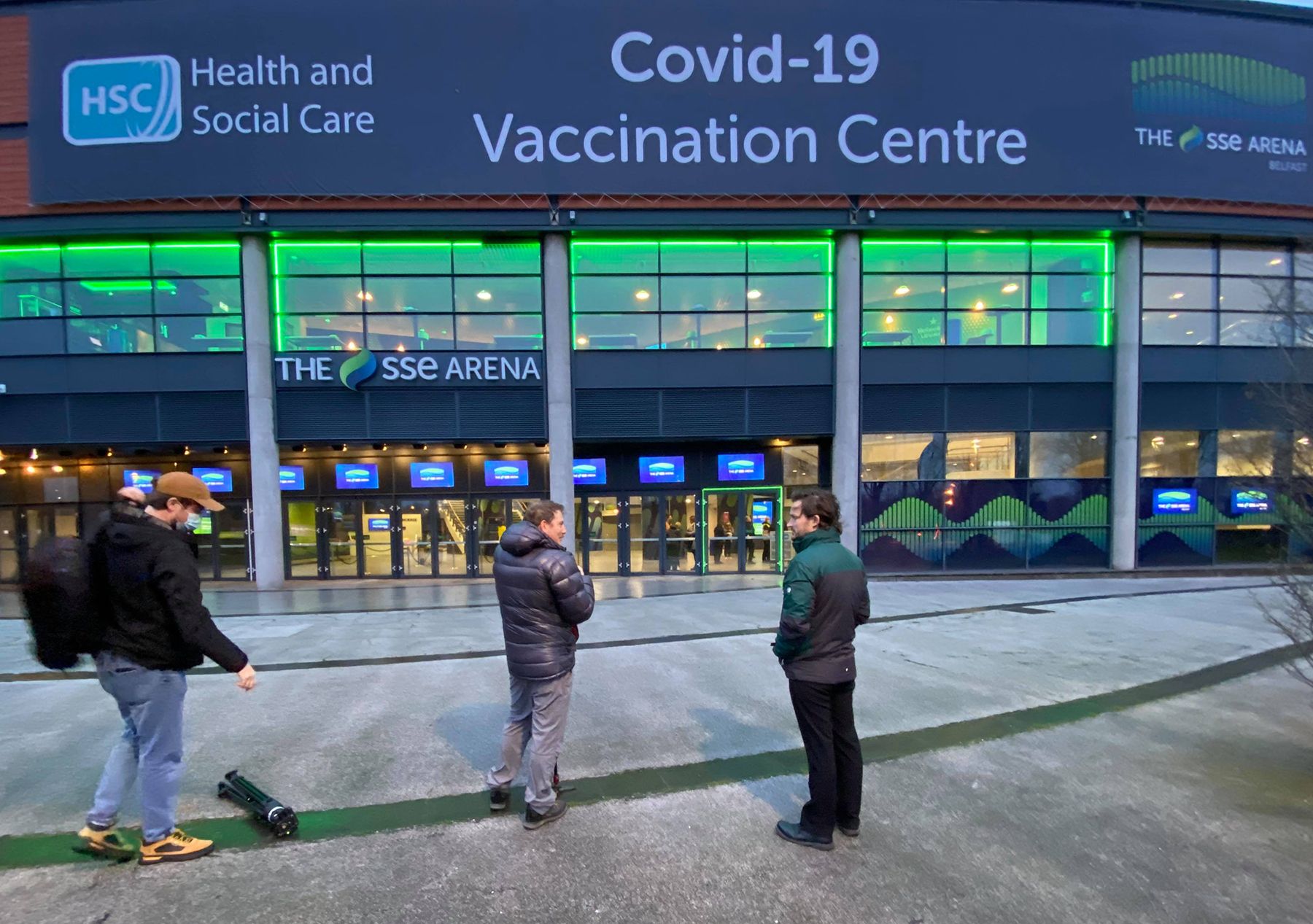 VIRUS WAS ONE STEP AHEAD IN 2021: People queue at the SSE Arena earlier this year to get the Covid vaccination jab.