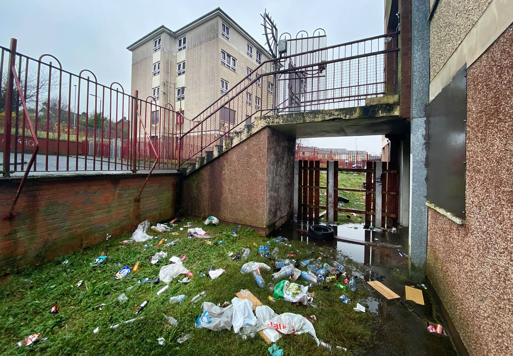 DELAY: Corrib flats at the top of Lenadoon