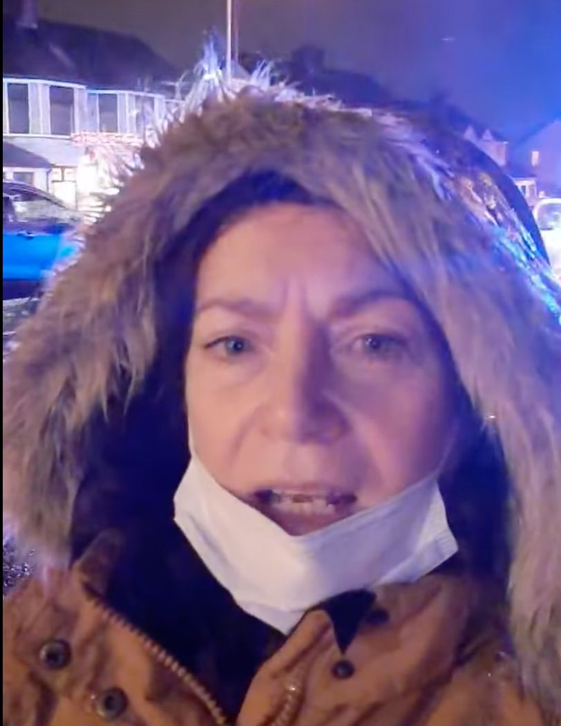 SAME OLD STORY: Cllr Geraldine McAteer at the scene of the flooding 