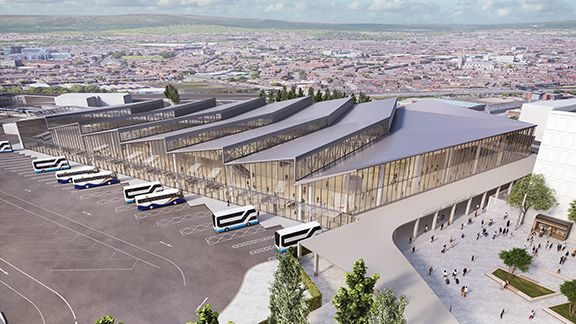 STATE-OF-THE ART: A computer generated image of the new transport hub in Belfast city centre