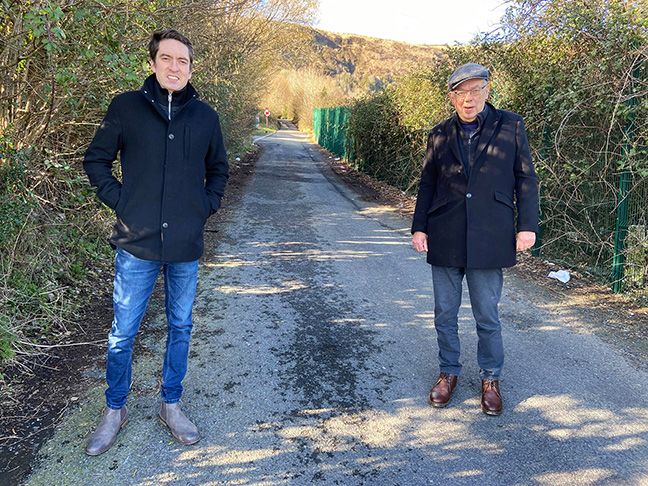 THE GREAT OUTDOORS: Cllr Matt Collins and report author John Gray on the Belfast Hills this week