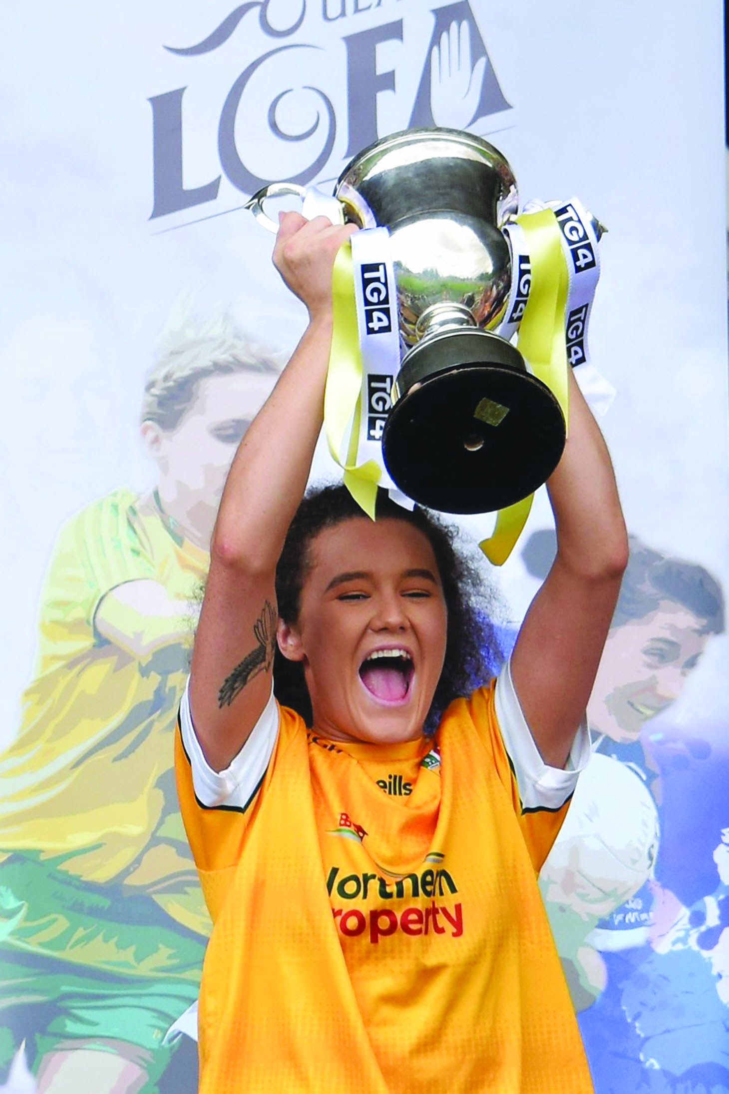 Antrim and St Paul’s star Saoirse Tennyson was named on the TG4 Ladies Junior Football Championship Team of the Year