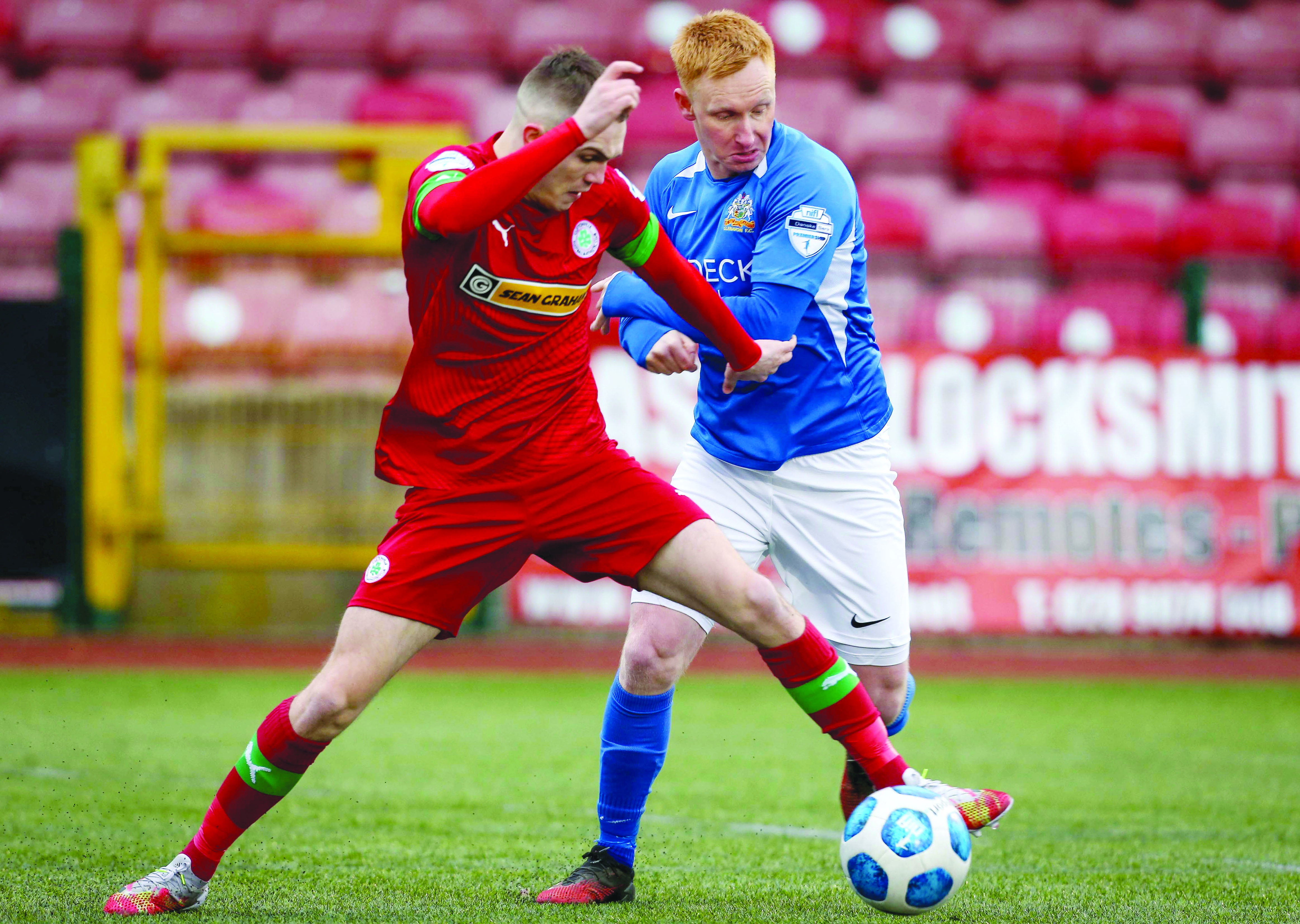 Cliftonville and Glenavon played out a 1-1 draw back in January