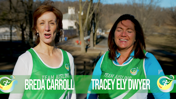 ST PATRICK\'S DAY EARLY RUNNERS: Team Aisling runners led a socially distanced race in Tibbetts Park, Yonkers, New York, on Sunday.