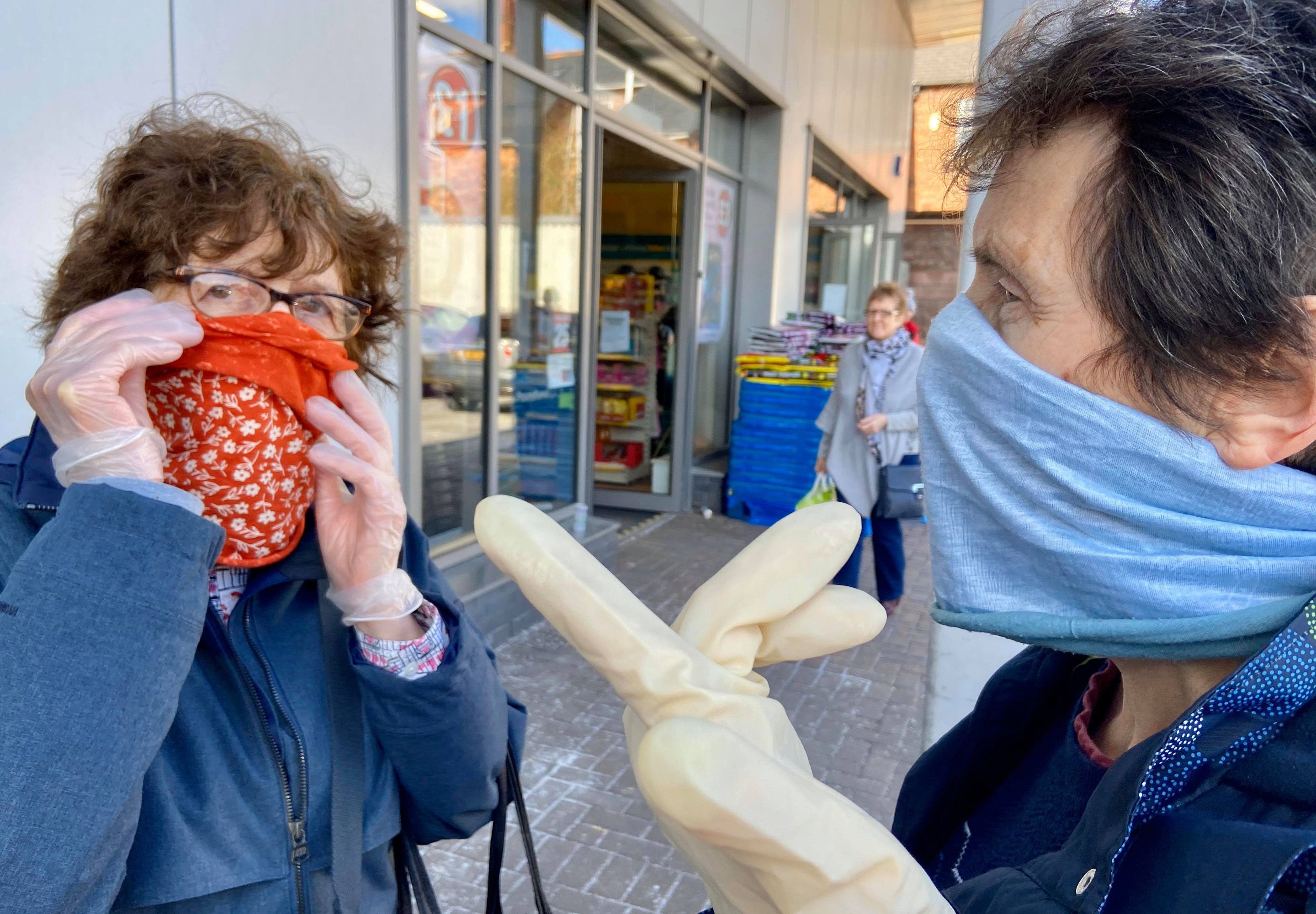 GROUNDS FOR HOPE: Masked shoppers pictured in 2020 during Covid surge.