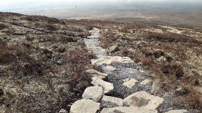 CONSERVATION: Divis summit path, before and after