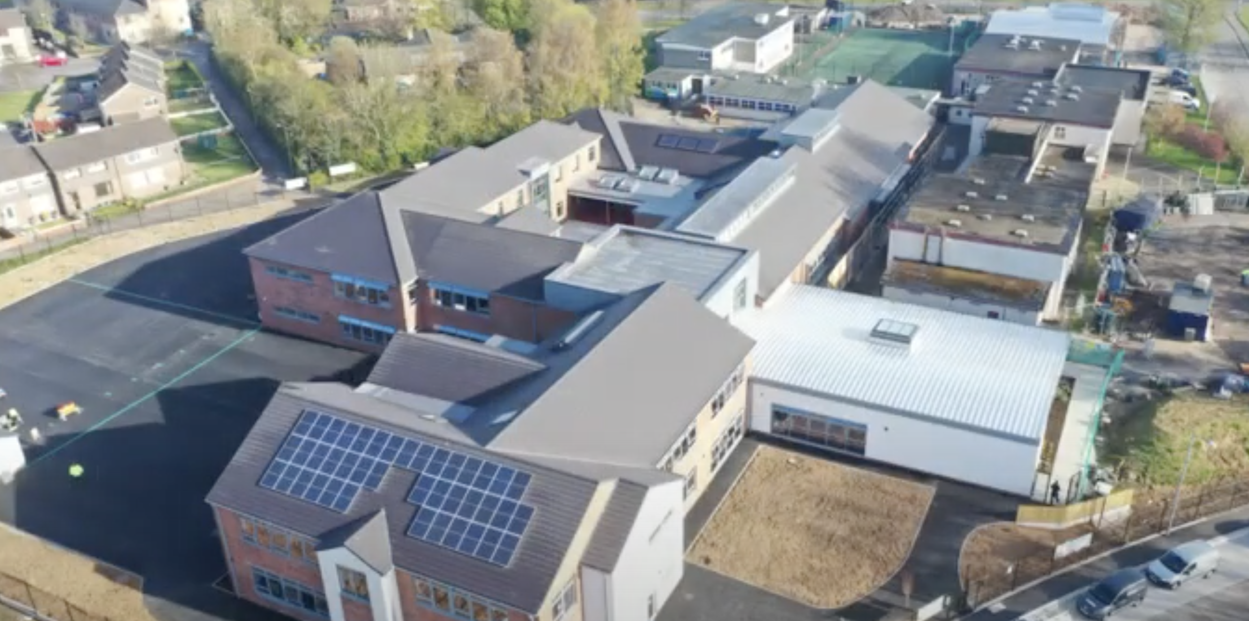 FROM THE CLOUDS: How the new school will look as it prepares to open this Monday