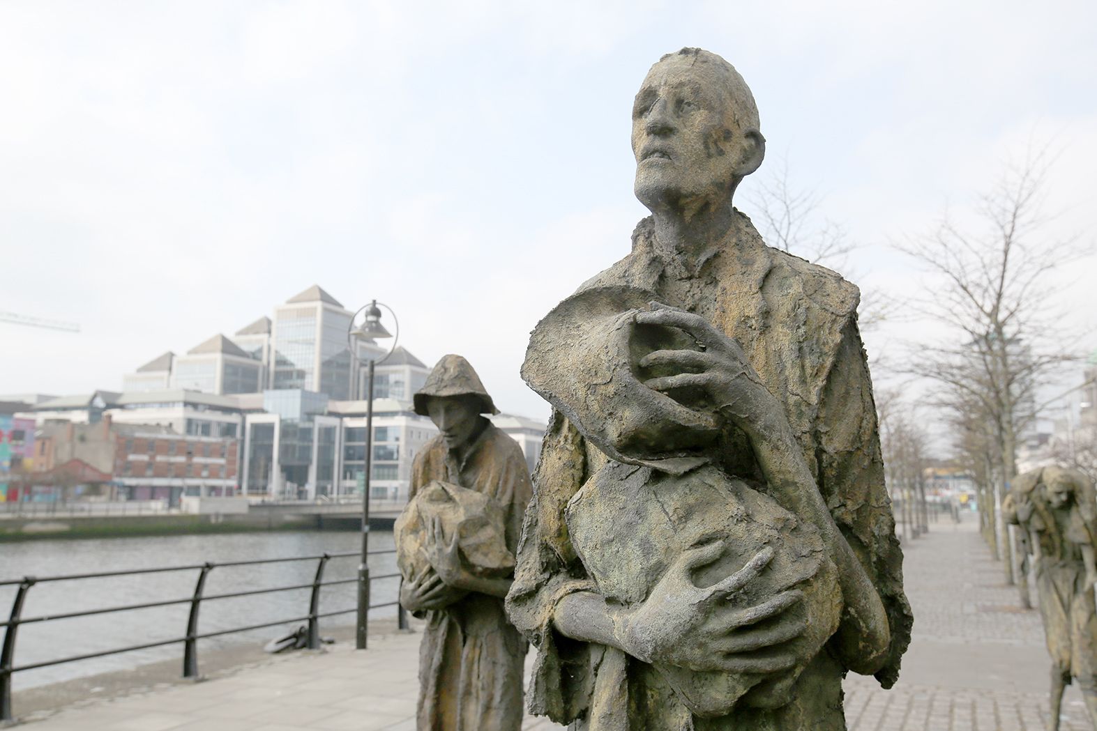 HORROR: One of the famine statues on the Quay in Dublin
